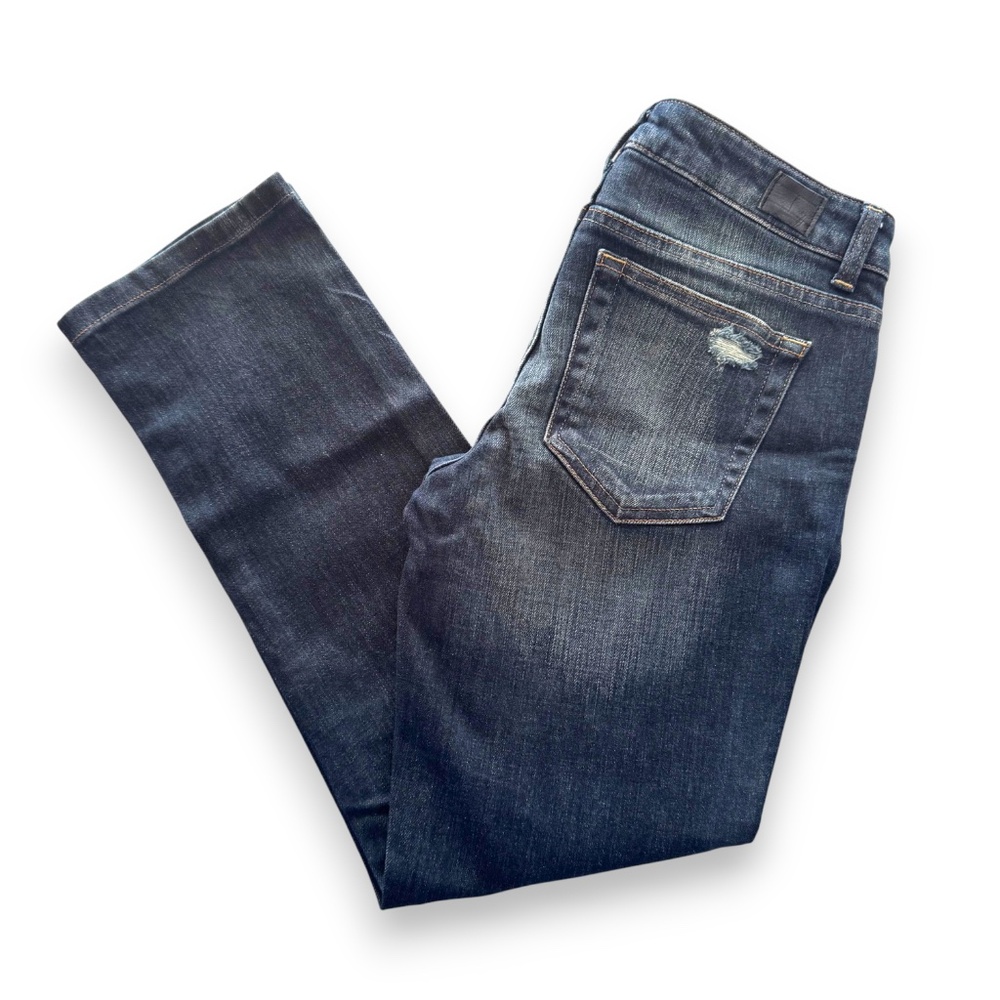 TOMMY HILFIGER Distressed Cropped Straight Leg Jeans – Size 6